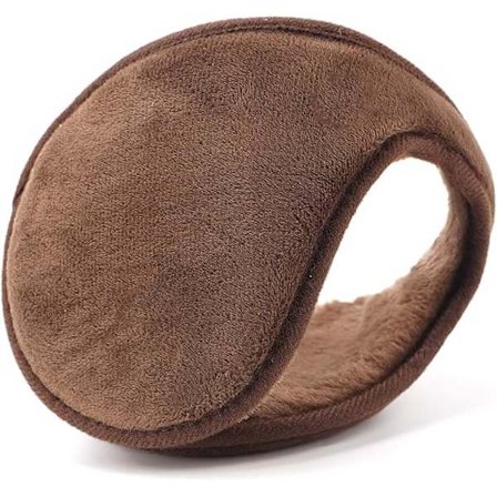 Ørevarmer til mænd og kvinder, klassiske fleece unisex vintervarme ørevarmere (Kaffe)