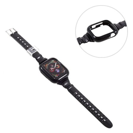 Apple Watch Series 6 / 5 40mm vävd klockarmband ram build - svart