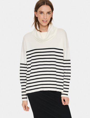 Saint Tropez Grilasz Cowlneck Pullover - White - L