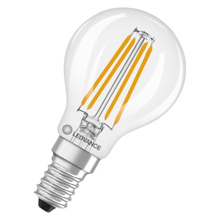 LEDVANCE Performance LED-lampe 3,4 W, 470 lm, 2700 K, E14 Klart glass, Belysning