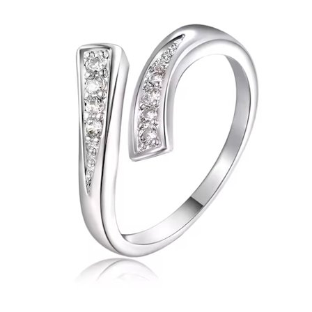 925 Sterling Silver Intertwined Zircon Ring, Fashion Jewelry, Charm
