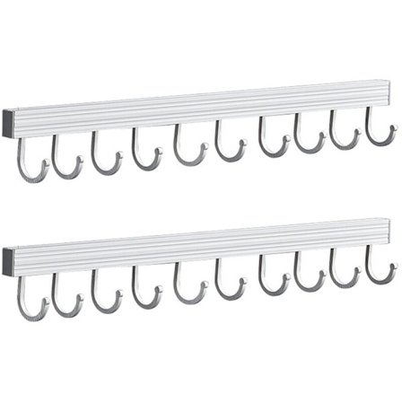 2 st kök vägg hylla med krok kryddhylla skena bar förvaringshållare kök arrangör badrum hylla