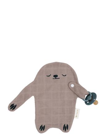 Pacifier Cuddle - Sloth - Warm Grey Grey Fabelab