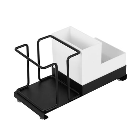 Kaffe- og te-stasjon organizer, kaffestasjon organizer, tepose organizer, papirkopholder, krydderorganisator kompatibel med kjøkken (svart)