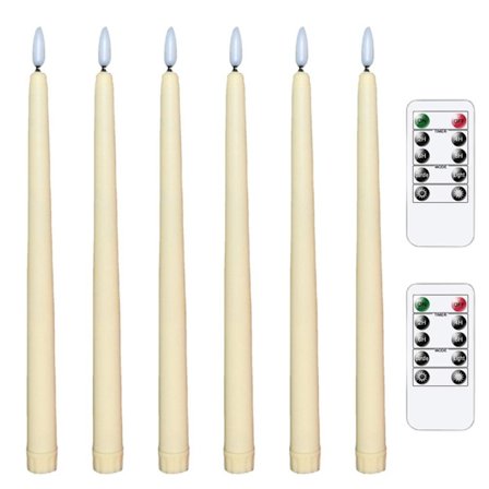 6 kpl LED-tehokynttilät, liekittömät, välkkyvät, lämpöiset, kärkikyntilät, 2 kaukosäädintä, jouluun, kiitospäivään, halloweeniin, kotiin, häihin, 