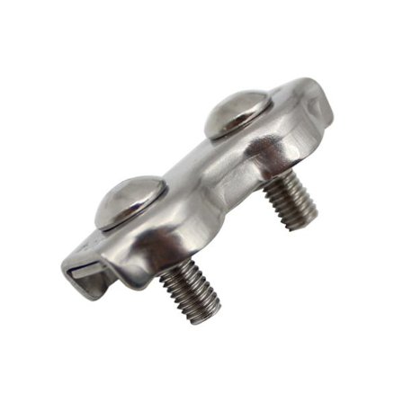 Dubbla klämmor Spänne vajerklämma 2 mm 3 mm 4 mm 5 mm 6 mm 8 mm 10 mm rostfritt stål