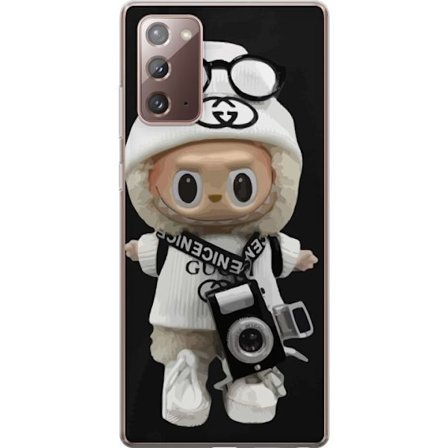 Kompatibel Mobilcover til Samsung Samsung Galaxy Note20 Stilfuld designerfigur med kamera og streetwear, legesyg samlerfigur i trendy urban æstetik o