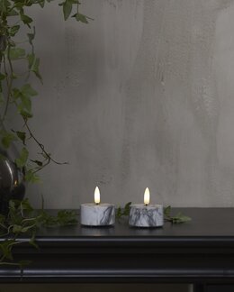 LED-lämpökynttilä 2/pak Off-white