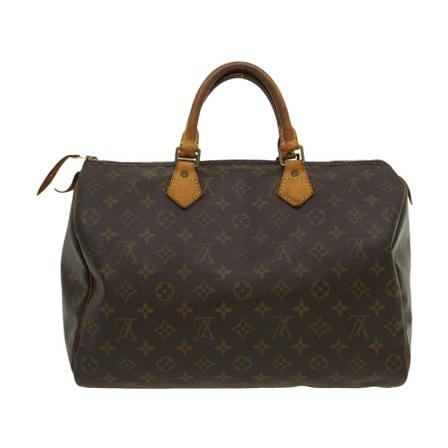 Louis Vuitton Vintage, Pre-owned Speedy 35 Monogram Handbag Bruin, Dames, Maat:ONE Size