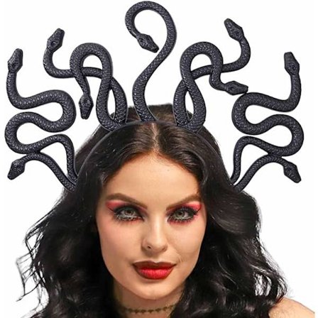 Medusa Slangehodeband Gullgudinne Hodepynt