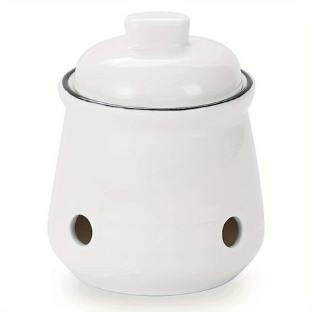 1 st vitlöksförvaringslåda med lock, keramisk mini vitlöksförvaringsbehållare, vitlökshållare för bänkskivan