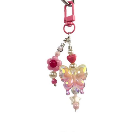 Y2K Telefon Charm Nøglering Stjerne Blomst Telefonkæde Rem til Kvinder Piger Håndlavede Smykker Kamerataske Rygsæk Ornament