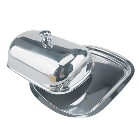 Smørfat i rustfritt stål, desserttallerken for husholdning, restaurant, kakebutikk