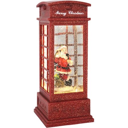 Julesnøkule Lanterne Telefonkiosk, Virvlende Vann Glitrende Batteri