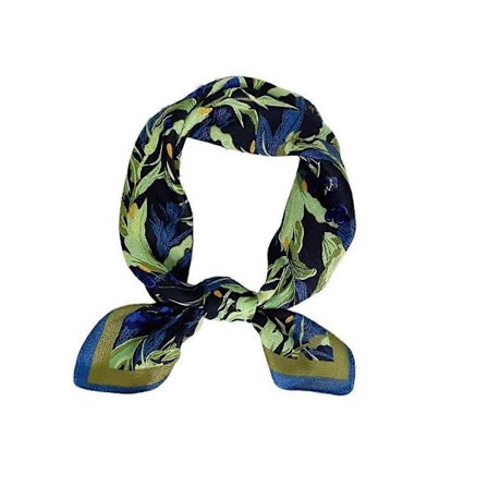 Moderigtigt Blomstret Tørklæde Lille Tørklæder til Trendy Kvinder Damer Blå
