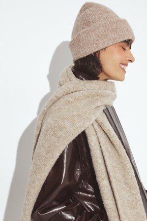 NA-KD Strick-Beanie-Mütze aus Wollmischung - Hüte & Mützen - Beige - One Size