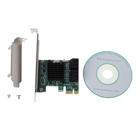 PCI-E 1X till Sata 3.0 Expansionskort 4 Portar Full Hastighet 6Gbps Överföring Expansion