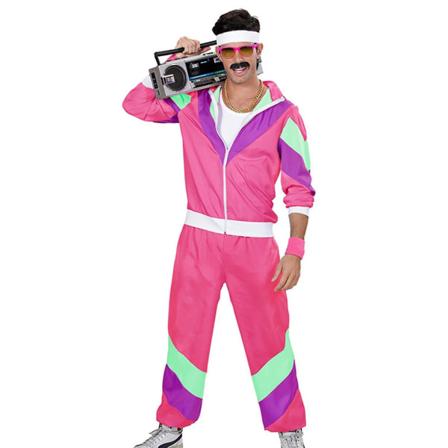 80'er Retro Sportswear Unisex Vintage Jakke Bukser Personlig Cosplay Tøj L