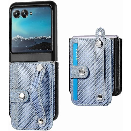 Lommebok-etui til Motorola Razr+ 2023 med kortlomme, etui til Motorola 40 Ultra i PU-lær, støtsikker