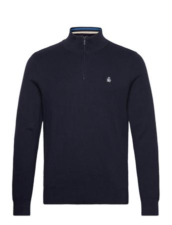 Cttn 1/4 Zip Tipped Original Penguin Navy