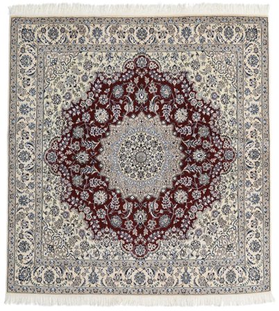 Orientalischer Nain Fine 9La Teppich 200X212 Quadratisch Beige/Grau Wolle, Persien