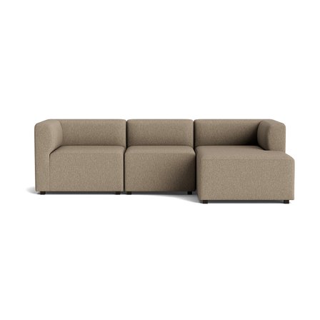 Roma Chaiselong Sofa, Højrevendt, Brego Mørk Beige - Slidstærk Chaiselong Sofa med Komfort - 225x120x65cm - Perfekt til afslapning