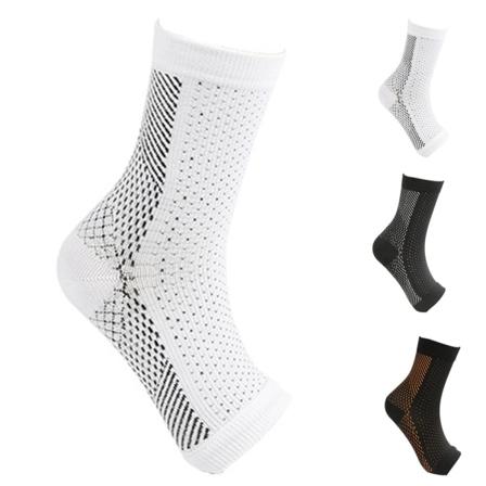 Sport SootheSocks Kompressionsstrumpor för Ankeln, Kvinnor White S/M