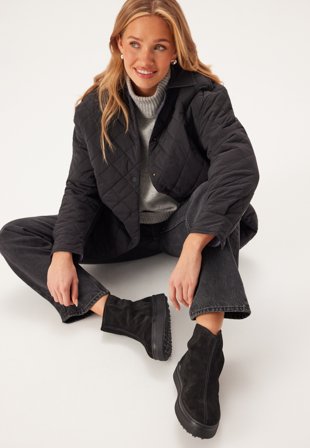 GANT - Snowhill Mid Boot - Black - Kläder - - Bubbleroom
