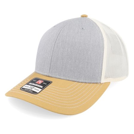 Richardson - Gris trucker Casquette - 112 Tri Heather Grey/Birch/Amber Gold Trucker @ Hatstore