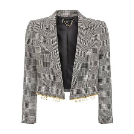 Elisabetta Franchi Jas , Grijs , Dames , Maat: S