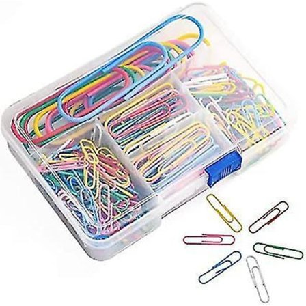 250 stk. Papirklips Farvede 28mm 50mm 100mm