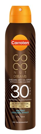 Carroten Coconut Dreams Suncare Dry Oil Spray SPF 30 150 ml, Skincare, Solpleje, Solcreme