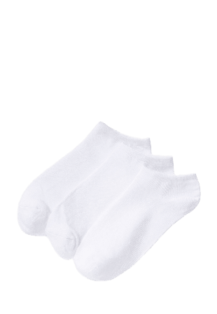 Å WOMAN Ankelstrumpor i bambumix, 3-pack Sockor Vit 36/38