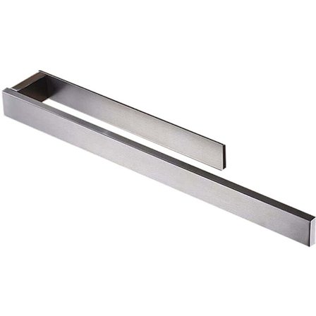 Ruostumattomasta teräksestä valmistettu pyyhekuivain - Rei'ittömän itseliimautuva pyyhekuivain 39 cm Musta kylpyhuoneen pyyhekuivain (Hopea)