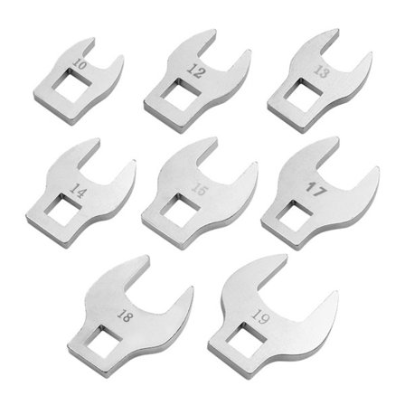 8 st 3/8 tums driv Crowfoot Nyckelset 10-19mm Crow Foot Nyckelset Skiftnyckel
