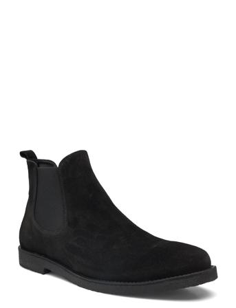 Booties - Flat - With Elastic Chelsea-saappaat Bootsit Black ANGULUS