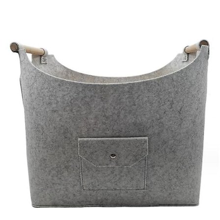 Peis Vedkurv Stor, Filtvedkurv Peisvedkurv med vedhåndtak Kompatibel med ved Shoppingaviser -ES