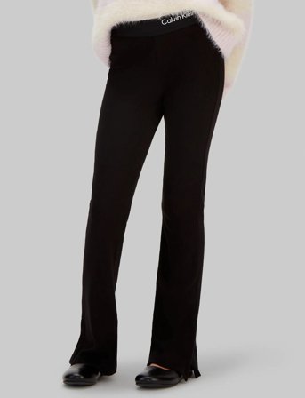Calvin Klein Rib Flare Pant - Black - 170