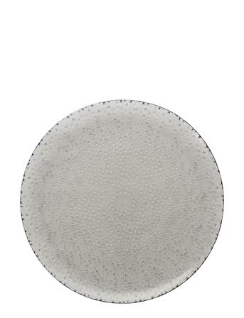 Raw Glass Smoke Flat Plate 27 Cm Home Tableware Plates Dinner Plates Nude Aida
