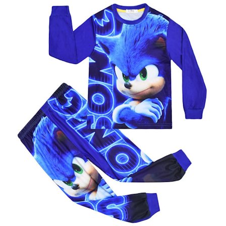 Sonic The Hedgehog Pojkar Pyjamas 2 Delar Pyjamasset Barn Nattkläder - Perfekt 110cm-max