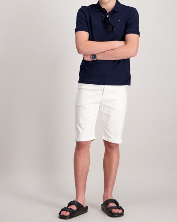 Tommy Hilfiger MODERN STRAIGHT SHORT WHITE Hvit Shorts Gutt - Kids Brand Store