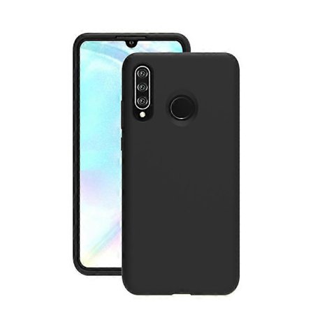 Musta suojakotelo Huawei P30 Lite -puhelimelle - Pehmeä silikoninen suojakuori