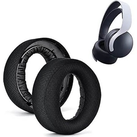 PS5 Öronkuddar Öronmuffar för PS5 Pulse 3D Trådlöst Headset, Svart Tyg & Minneskum Ersättningskuddar Koppar Öronmuffar Reservöverdrag db