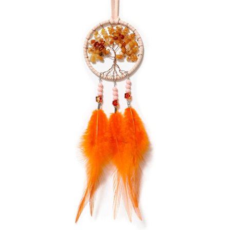 Drømmefanger lille fjer håndlavet drømmefanger bil