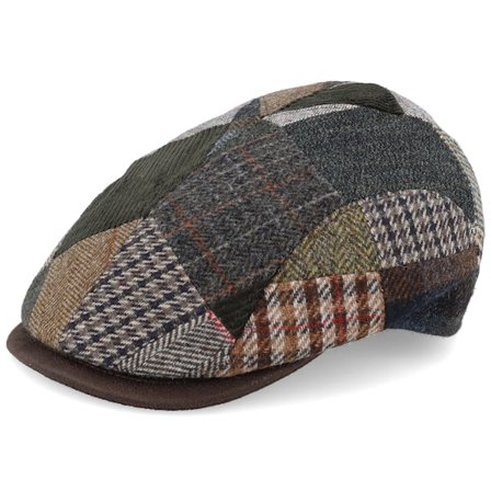 MJM Hats - Marron flatcap Casquette - Smart Xtra 42 Wool Mix Brown Patch Flat Cap @ Hatstore