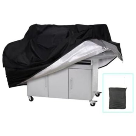 TS-Trekk for Grill, Slitesterkt Trekk for Gassgrill, Støvtett og UV-bestandig, Rivesikkert Grilltrekk med Oppbevaringspose