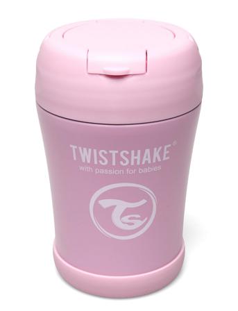 Twistshake Insulated Food Container 350Ml Pastel Pink Home Meal Time Thermoses Vaaleanpunainen Twistshake