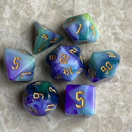 7 st/ set Polyedriska tärningar Tärningsspel 6 6 6