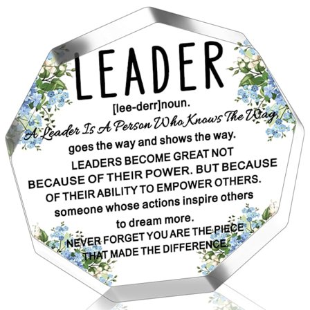 Ledergaver Bedste Chef Gaver til Mænd Kvinder Akryl Hjemmekontor Skrivebordsindretning Afskedsgave til Leder Anerkendelsesgave til Rektor Mentor