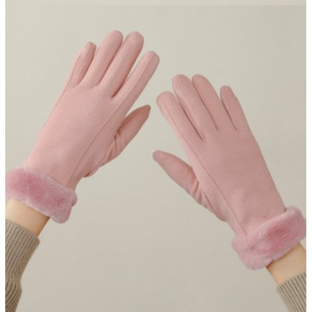 Rosa, vinter damer plysch förtjockning och värmehållande söt Der